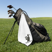 Gepersonaliseerde Mannen Gifts Golfer LOGO Zwart & Golfhanddoek (Groen)