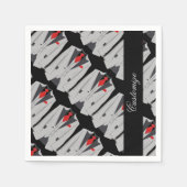 Gepersonaliseerde Mannen Gray Suit & Red Stropdas  Servet (Voorkant)