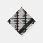 Gepersonaliseerde Mannen Gray Suit & Red Stropdas  Servet (Hoek)