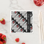 Gepersonaliseerde Mannen Gray Suit & Red Stropdas Servet (Insitu)