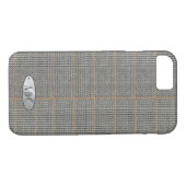Gepersonaliseerde Mannen grijze tweed look Phoneca Case-Mate iPhone Case (Achterkant (Horizontaal))