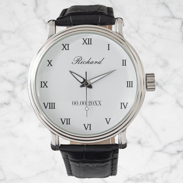 Gepersonaliseerde mannen horloge voor Verjaardag o (classy men's watch)
