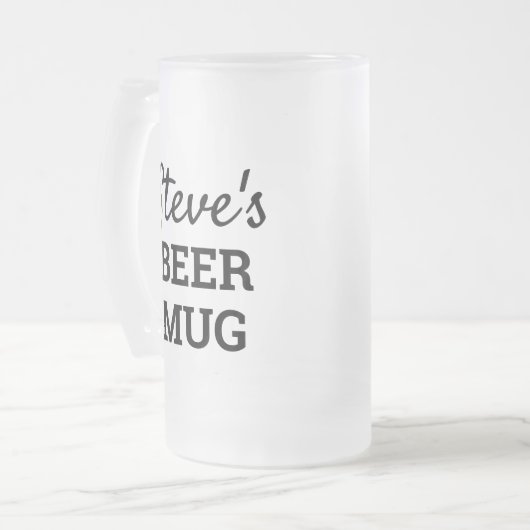 Gepersonaliseerde Mannen Matglas Bierpul (Voorkant links)