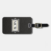 Gepersonaliseerde Mannen met drie letters Bagagelabel (Voorkant horizontaal)