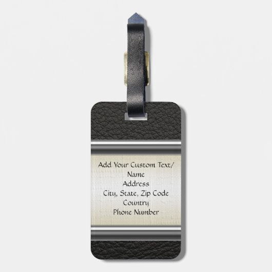 Gepersonaliseerde Mannen met drie letters Bagagelabel (Achterkant verticaal)