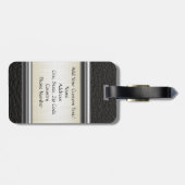 Gepersonaliseerde Mannen met drie letters Bagagelabel (Achterkant horizontaal)