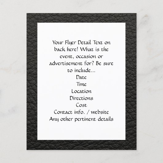 Gepersonaliseerde Mannen met drie letters Flyer (Achterkant)