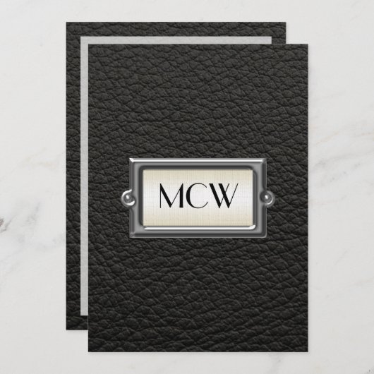 Gepersonaliseerde Mannen met drie letters Kaart (Voorkant / Achterkant)