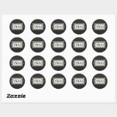 Gepersonaliseerde Mannen met drie letters Ronde Sticker (Vel)