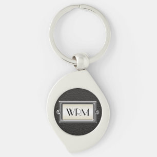 Gepersonaliseerde Mannen met drie letters Sleutelhanger