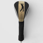 Gepersonaliseerde Mannen Silhouet Driver Golf Head Golfheadcover (Voorkant)