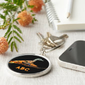 Gepersonaliseerde Mannen Sleutelhanger, Duck Hunti Sleutelhanger (Zijkant)