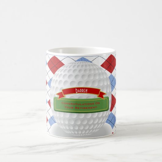 Gepersonaliseerde Mans GOLF, Golfer thema par-T-SH Koffiemok (Center)