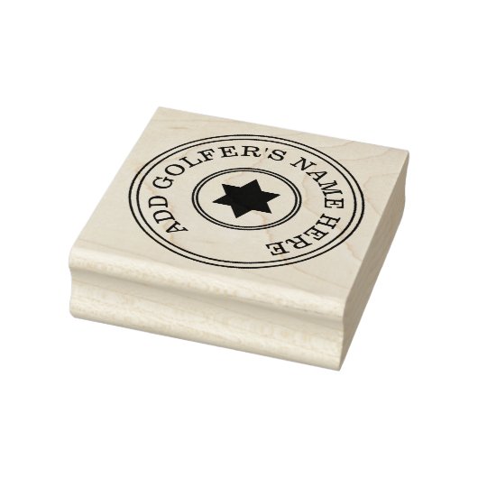 Gepersonaliseerde Maple Wood Golf Ball Stamp Rubberstempel (Stempel)