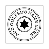 Gepersonaliseerde Maple Wood Golf Ball Stamp Rubberstempel (Afrduk)