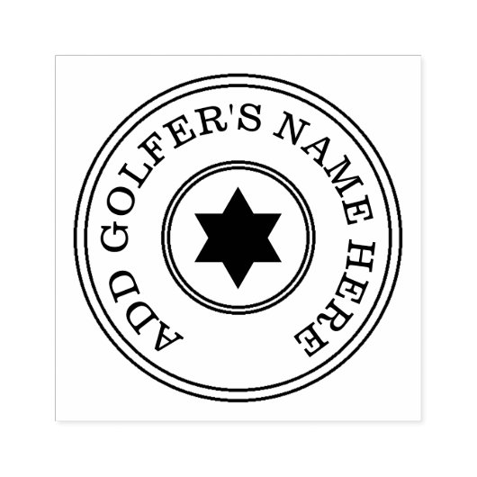 Gepersonaliseerde Maple Wood Golf Ball Stamp Rubberstempel (Afrduk)