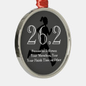 Gepersonaliseerde Marathon Runner 26.2 Vrouwen Med Metalen Ornament (Rechts)