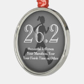 Gepersonaliseerde Marathon Runner 26.2 Vrouwen Med Metalen Ornament (Links)