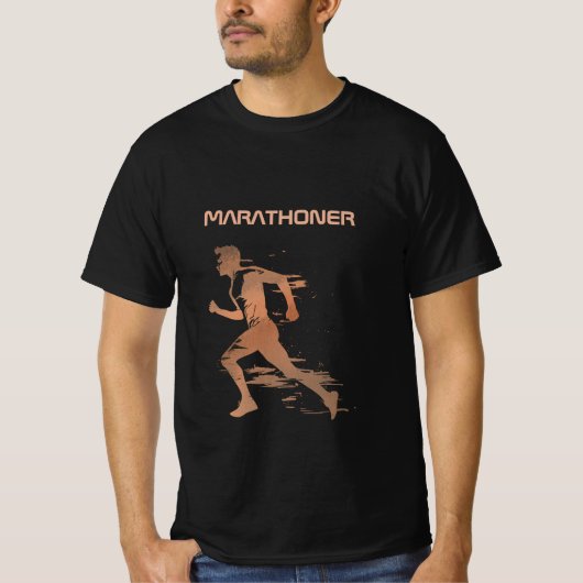 Gepersonaliseerde Marathon Runner Gift T-shirt (Voorkant)
