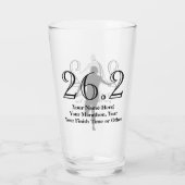 Gepersonaliseerde marathonloper 26.2 Keepasermedai Glas (Achterkant)