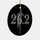 Gepersonaliseerde marathonloper 26.2 Keepasoed Bla Keramisch Ornament (Rechts)