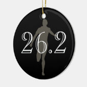 Gepersonaliseerde marathonloper 26.2 Keepasoed Bla Keramisch Ornament (Links)