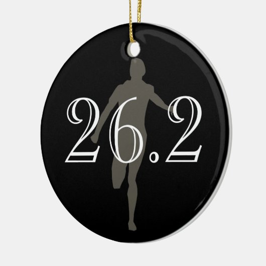 Gepersonaliseerde marathonloper 26.2 Keepasoed Bla Keramisch Ornament (Links)