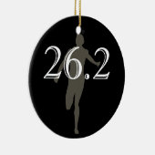 Gepersonaliseerde marathonloper 26.2 Keepasoed Bla Keramisch Ornament (Rechts)