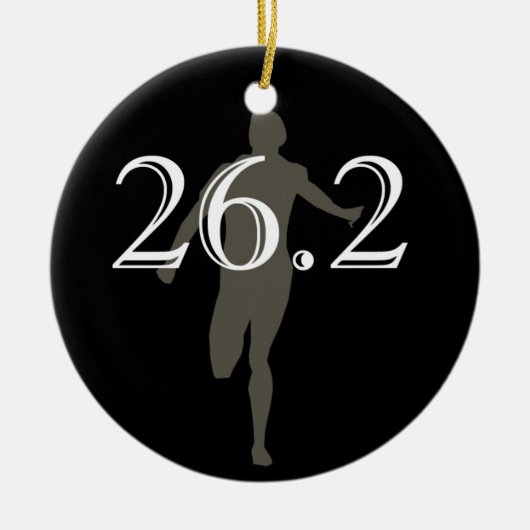 Gepersonaliseerde marathonloper 26.2 Keepasoed Bla Keramisch Ornament (Voorkant)