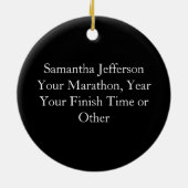 Gepersonaliseerde marathonloper 26.2 Keepasoed Bla Keramisch Ornament (Achterkant)