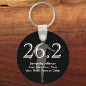 Gepersonaliseerde marathonloper 26.2 Keepasoed Bla Sleutelhanger (Achterkant)