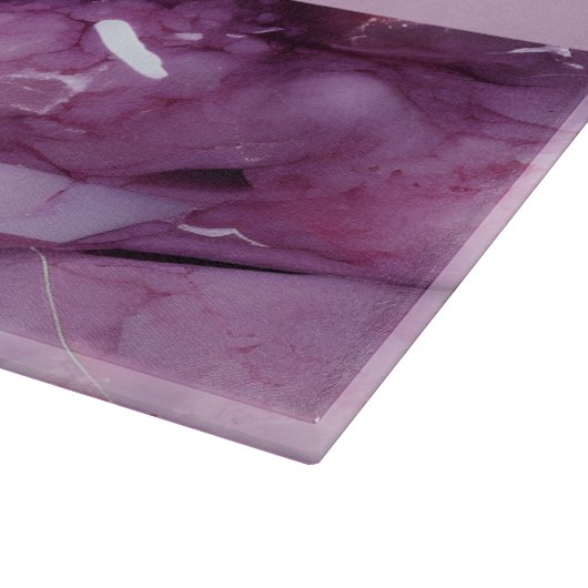 Gepersonaliseerde Marble Look Glas Snijplank (Hoek)