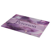 Gepersonaliseerde Marble Look Glas Snijplank (Hoek)