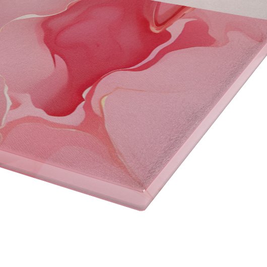 Gepersonaliseerde Marble Look Glas Snijplank (Hoek)