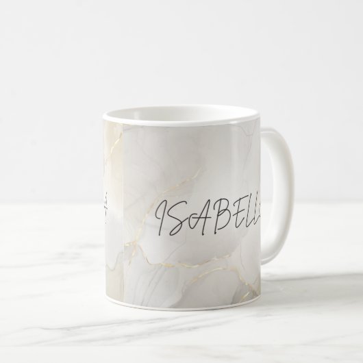 Gepersonaliseerde Marbre Naam Mok (Voorkant rechts)