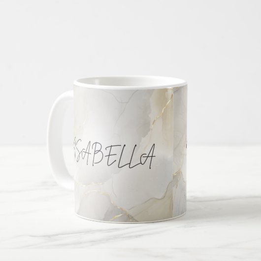 Gepersonaliseerde Marbre Naam Mok (Voorkant links)