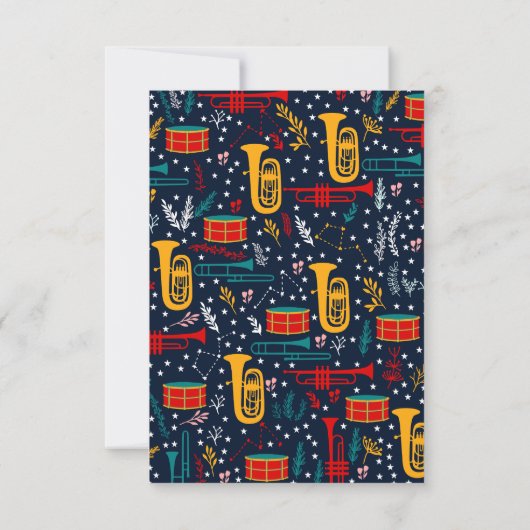 Gepersonaliseerde Marching Band-briefkaarten Bedankkaart (Achterkant)