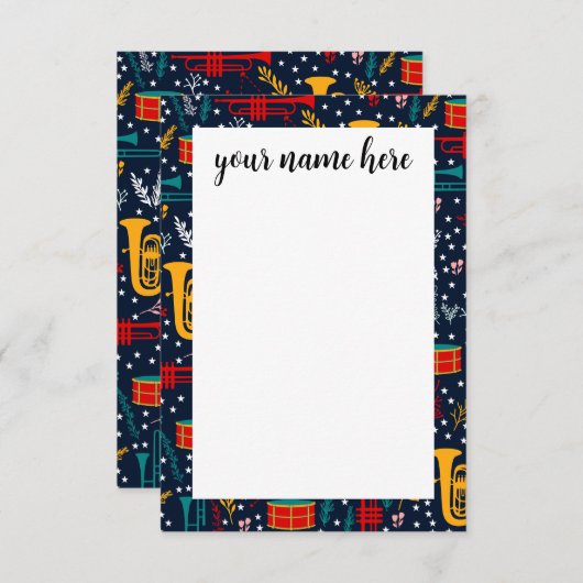 Gepersonaliseerde Marching Band-briefkaarten Bedankkaart (Voorkant / Achterkant)