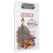 Gepersonaliseerde Mardi Gras Klembord (Rechts)