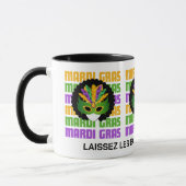 Gepersonaliseerde MARDI GRAS Masquerade Afro Mok (Links)