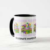 Gepersonaliseerde MARDI GRAS Masquerade Banner Mok (Voorkant links)