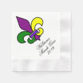 Gepersonaliseerde Mardi Gras Servet (Voorkant)