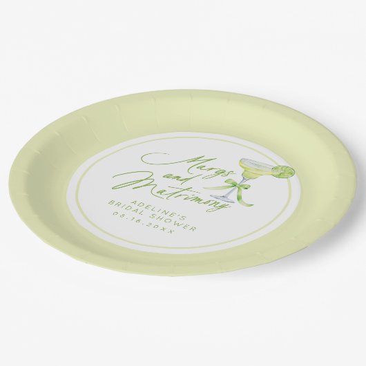 Gepersonaliseerde Margs en Huwelijk Vrijgezellenfe Papieren Bordje (Gekanteld)