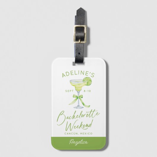 Gepersonaliseerde Margs Huwelijk Bachelorette Week Bagagelabel (Voorkant (verticaal))