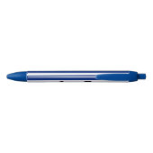 Gepersonaliseerde Marine Blauw en Wit Gestreepte P Blauwe Inkt Pen (Achterkant)