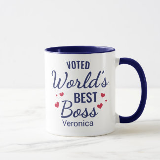 Gepersonaliseerde marine Blue Voted World's Best B Mok