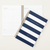 Gepersonaliseerde marine en witte streep planner (Display)