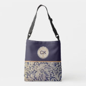  gepersonaliseerde marine met kanten Canvas tas (Achterkant)
