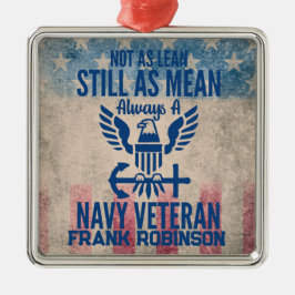 Gepersonaliseerde marine veteraan noodlijdende VS  Metalen Ornament
