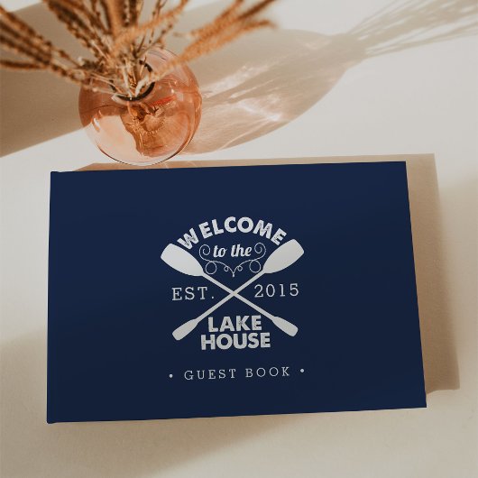 Gepersonaliseerde marine & White Lake House Gastenboek